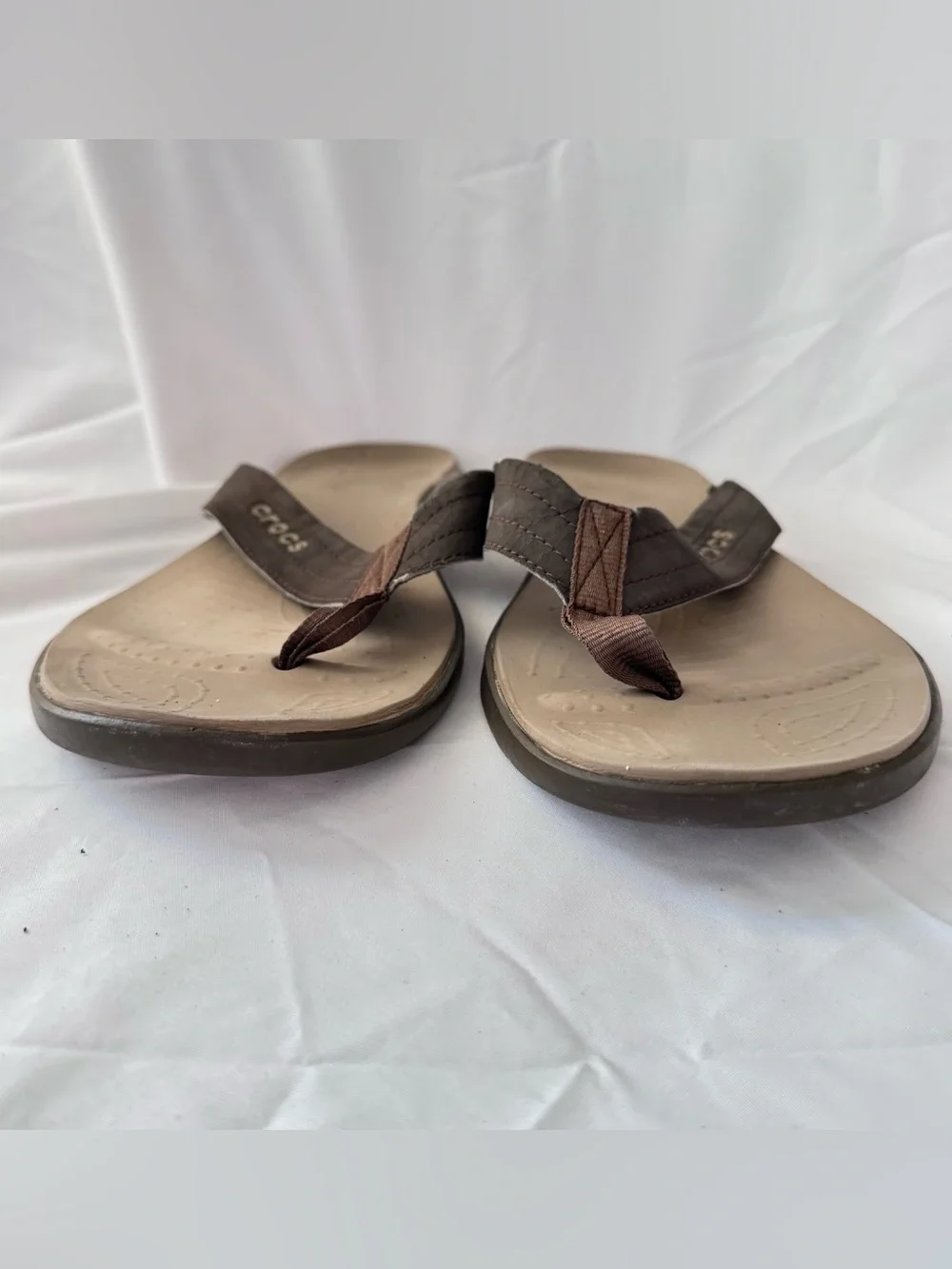 Crocs Mens Yukon Vista II LiteRide Flip-Flop Sandal Espresso Lightweight Sz 11
